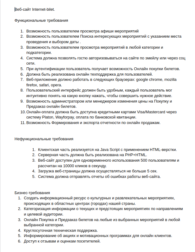 requirements